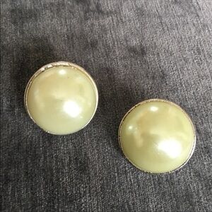 Vintage Earrings Yellow Clip On NWT